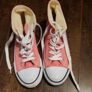 Pink High-Top Kids Sneakers